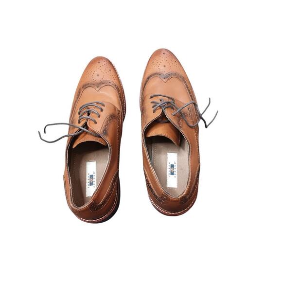 Joseph Abboud Men’s Wingtip Oxford Dress Shoes Size 9 Tan Brown Leather Brogue main image 5